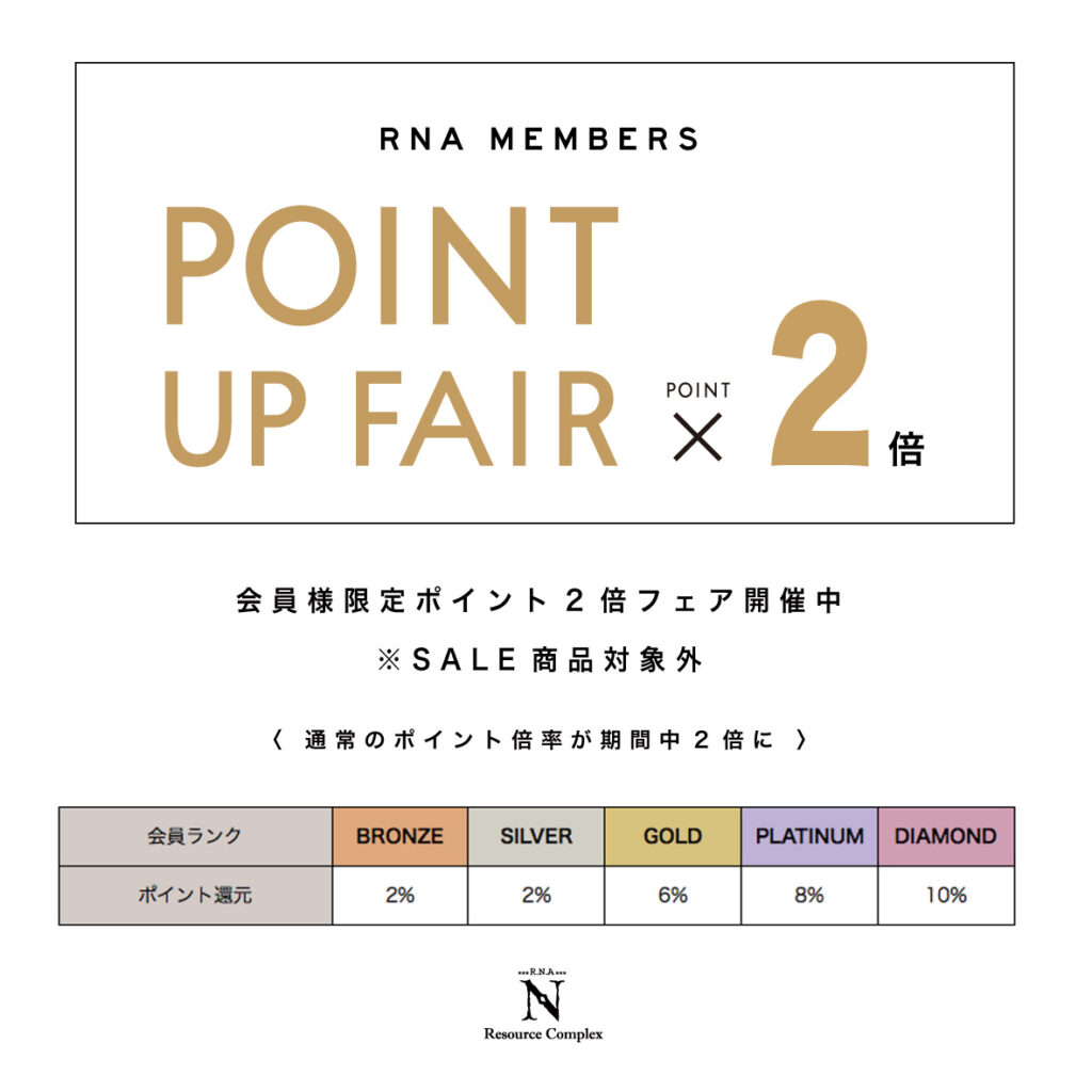 RNA MEMBERS 2倍ポイントフェア